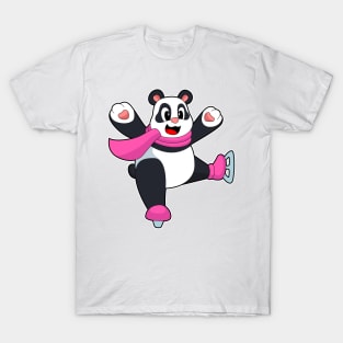 Panda Ice skating Ice skates T-Shirt